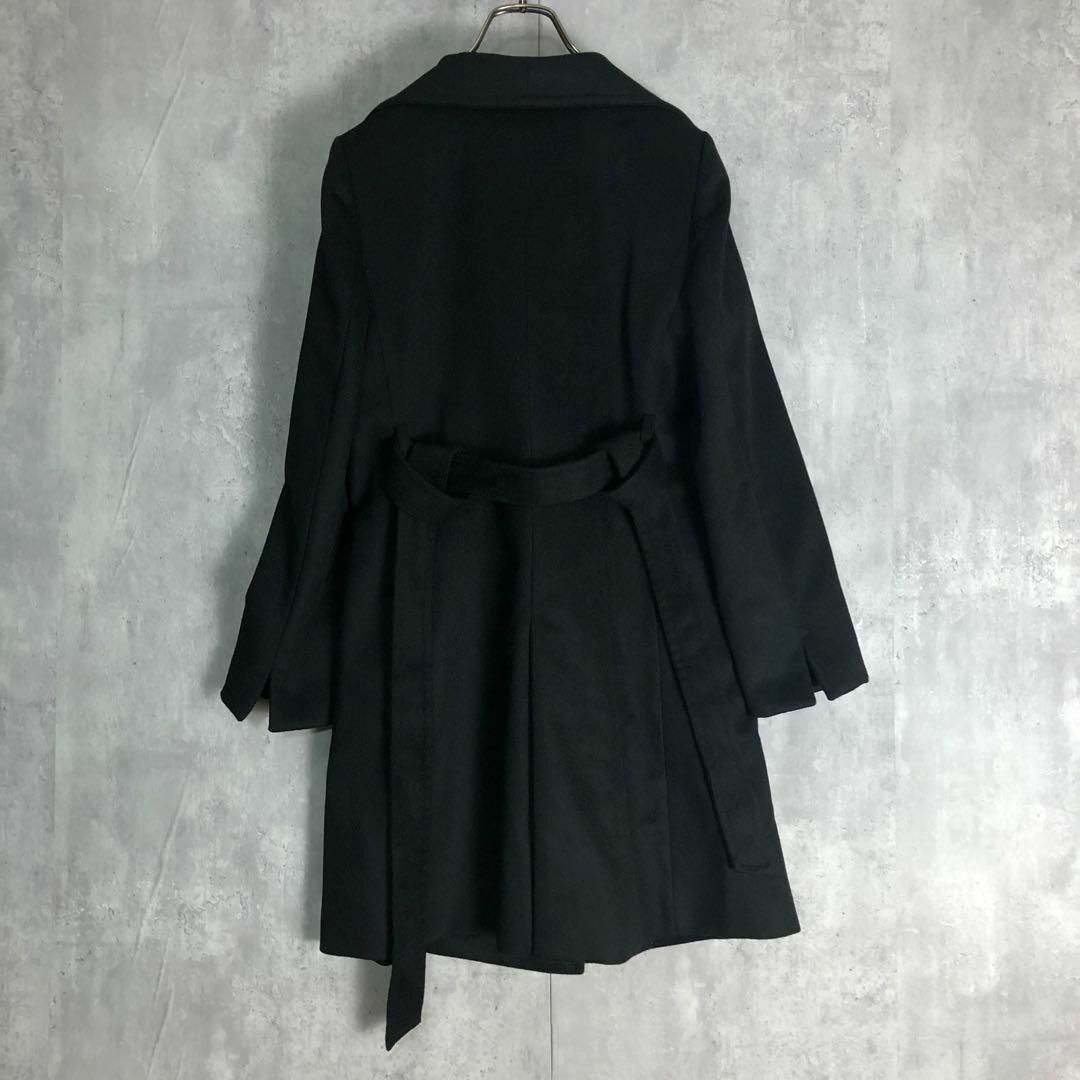 最高級カシミヤ100%ロングコート東京スタイル女優襟ベルト付 最高級カシミヤ100%ロングコート東京スタイル女優襟ベルト付