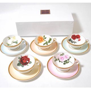 ナルミ(NARUMI)のナルミ ボーンチャイナ 美しい薔薇 5柄 ティーカップ&ソーサー 新品(食器)