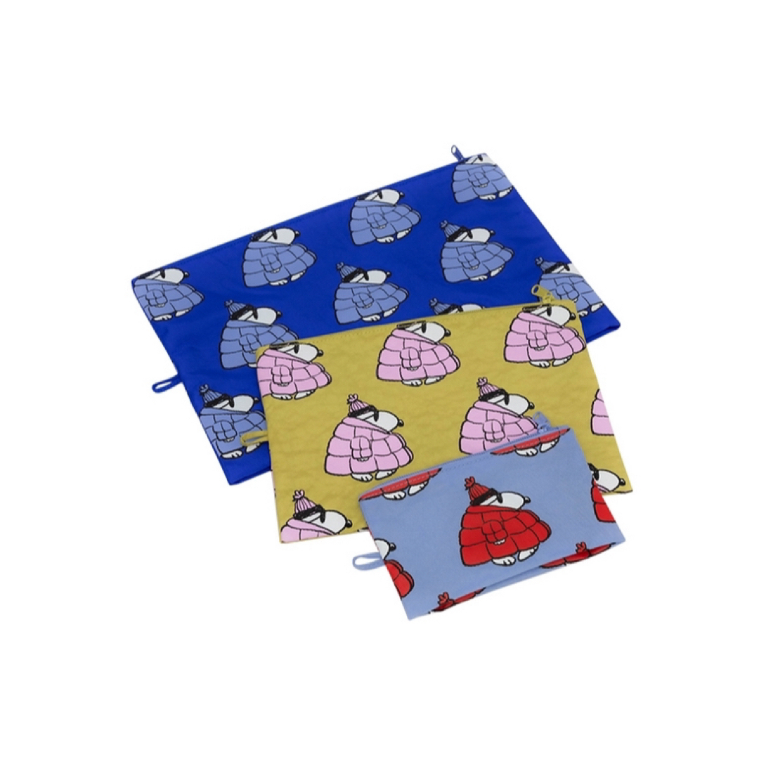 SNOOPY - BAGGU GOポーチ 3点セット スヌーピー パファー SNOOPY - BAGGU GOポーチ 3点セット スヌーピー パファー