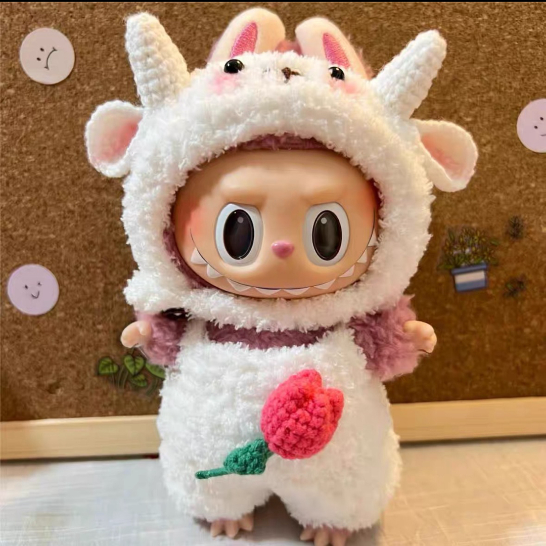新品2点セット labubuラブブ ぬいぐるみ服17cmドレス着せ替え