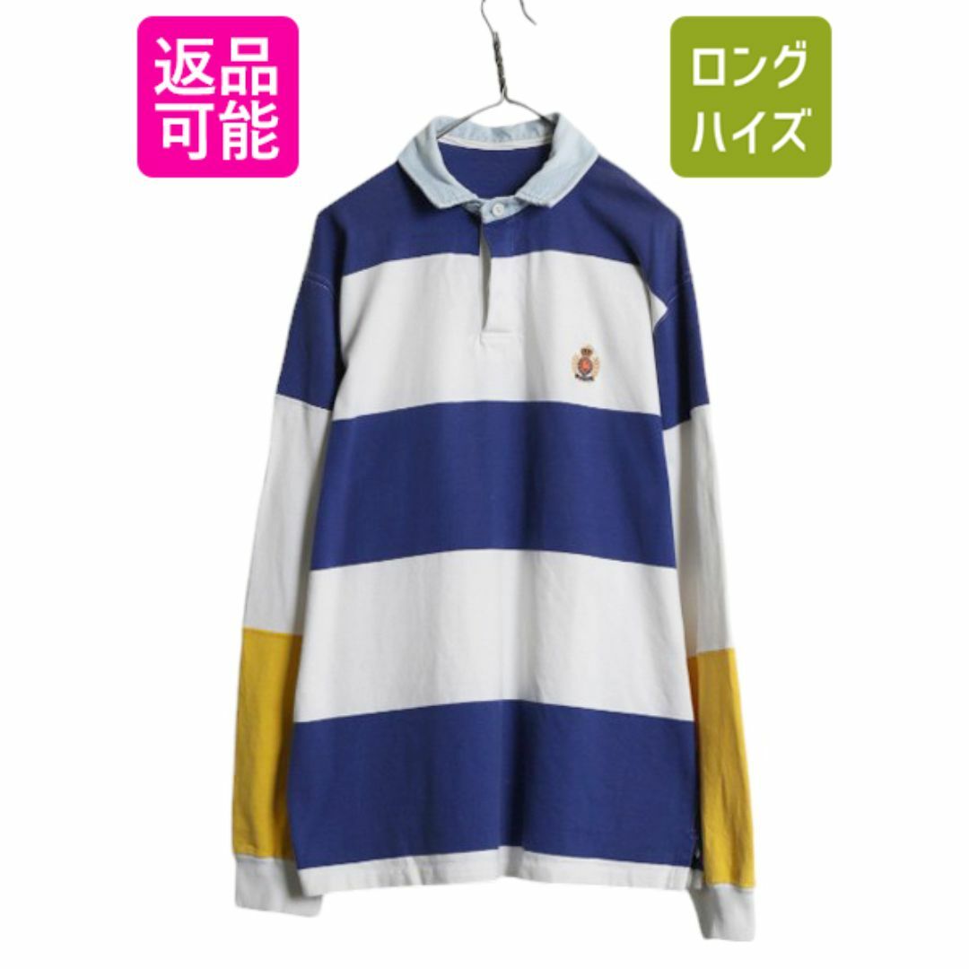 Ralph Lauren - 90s ポロ ラルフローレン ボーダー 長袖 ラガー Ralph Lauren - 90s ポロ ラルフローレン ボーダー 長袖 ラガー