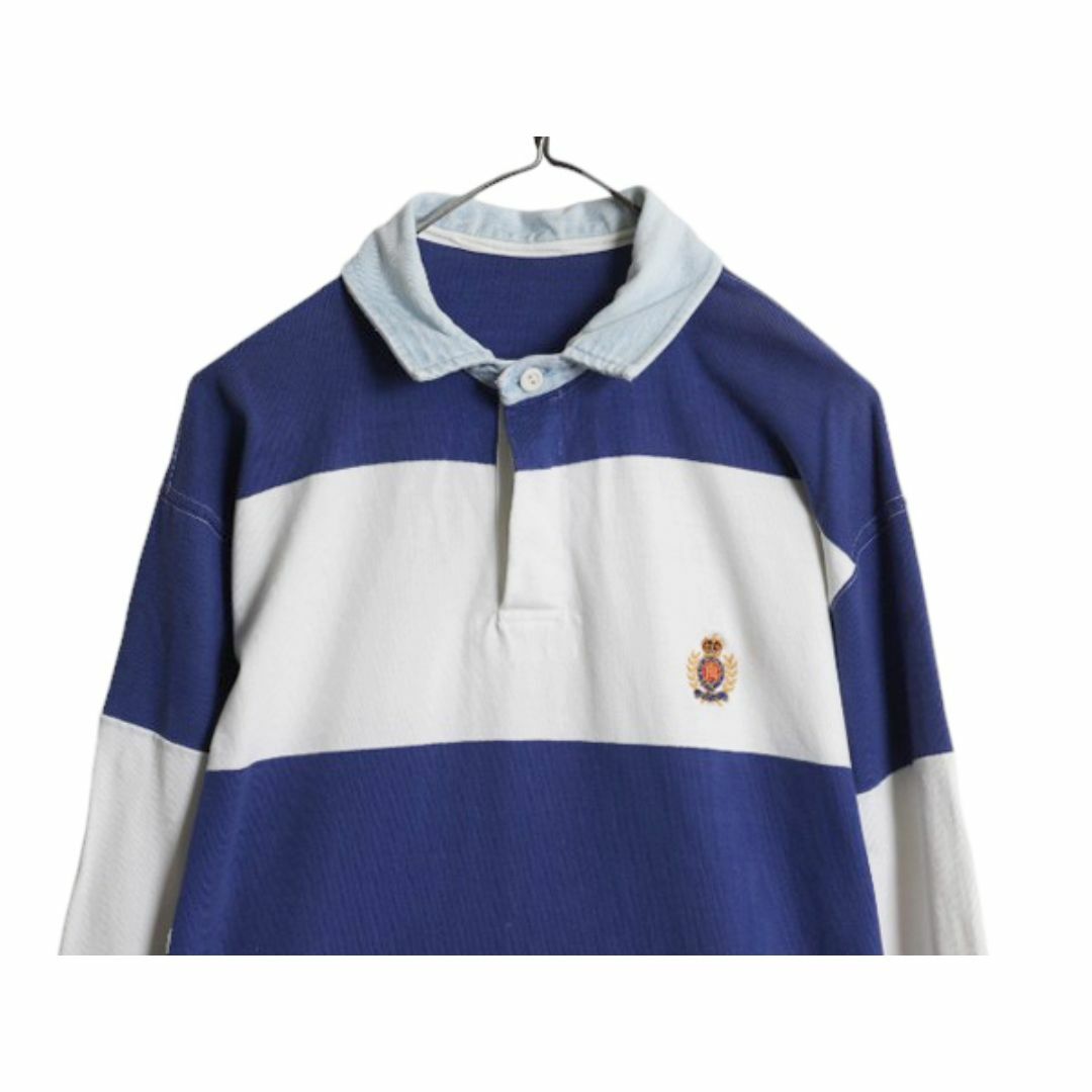 90s ポロ ラルフローレン ボーダー 長袖 ラガー シャツ メンズ 90s ポロ ラルフローレン ボーダー 長袖 ラガー シャツ メンズ