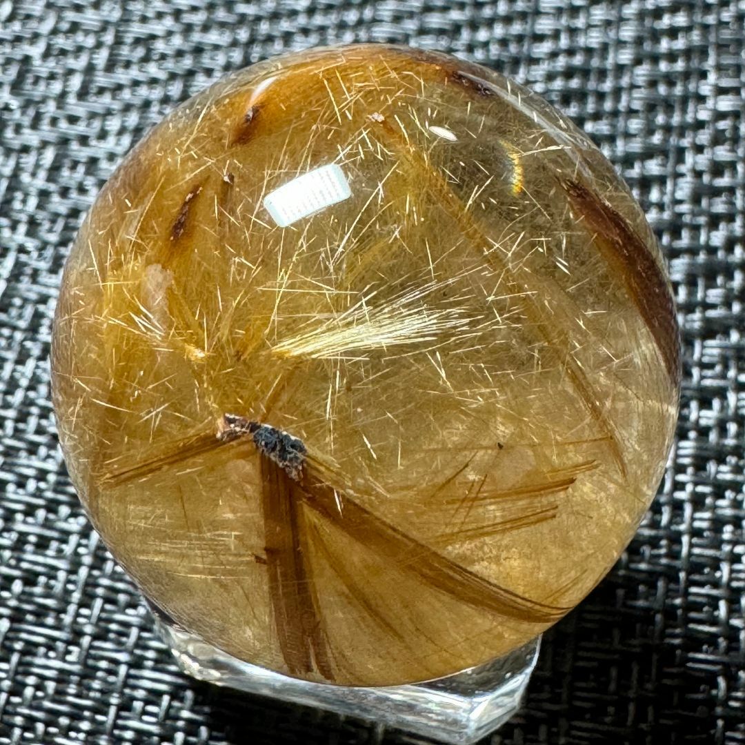 金運アップ◇ゴールドルチルクォーツ◇丸玉 約33.8㎜ 金運アップ◇ゴールドルチルクォーツ◇丸玉 約33.8㎜