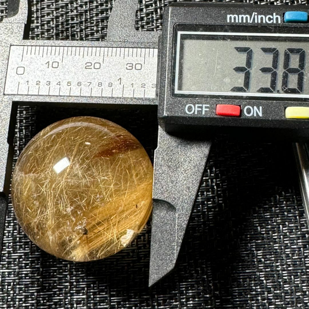 金運アップ◇ゴールドルチルクォーツ◇丸玉 約33.8㎜ 金運アップ◇ゴールドルチルクォーツ◇丸玉 約33.8㎜