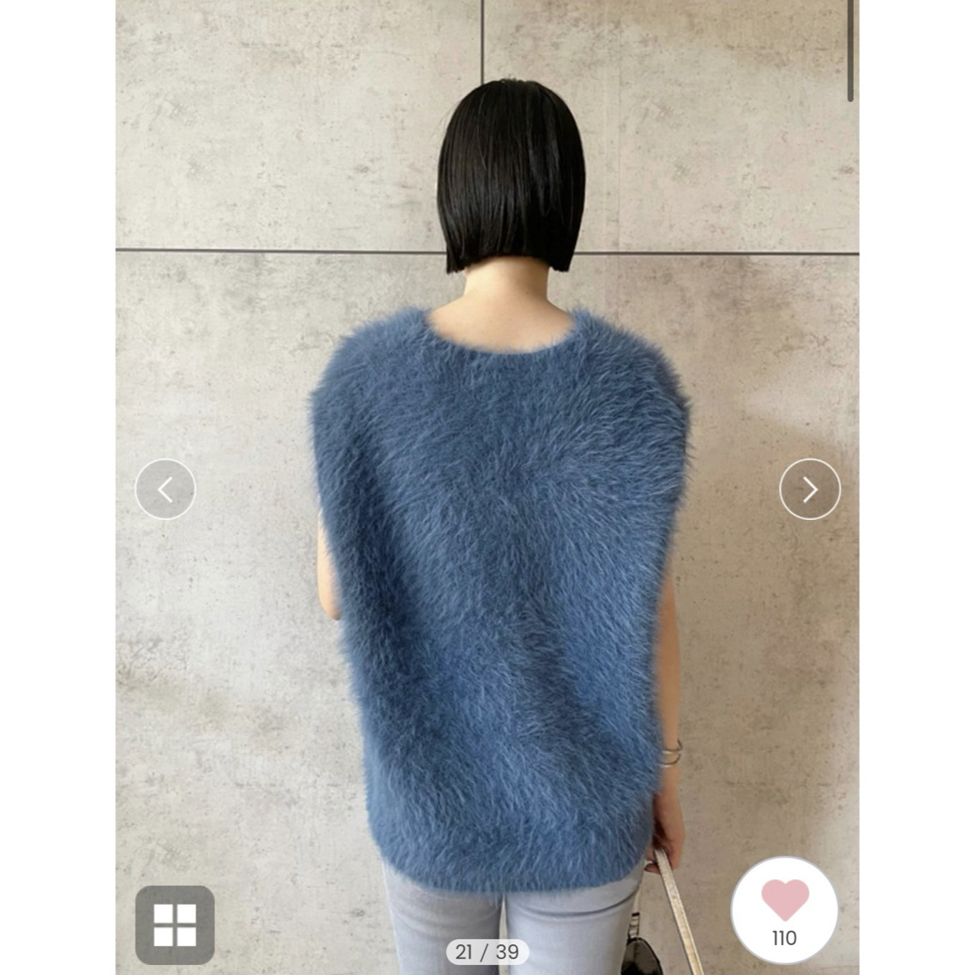 🌸完売品🌸新品・未使用🌸Mila Owen🌸Vネックシャギーニットベスト 🌸完売品🌸新品・未使用🌸Mila Owen🌸Vネックシャギーニットベスト