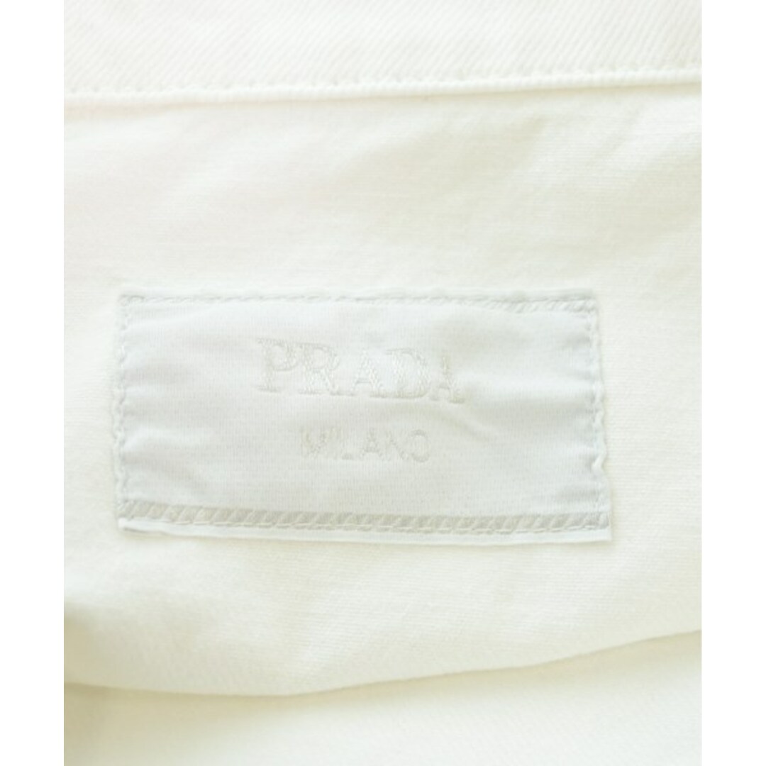 PRADA - PRADA プラダ デニムジャケット L 白 【古着】【中古 PRADA - PRADA プラダ デニムジャケット L 白 【古着】【中古