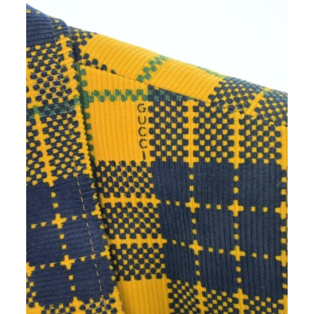 GUCCI - GUCCI グッチ テーラードジャケット 48(L位) 黄x紺x緑 GUCCI - GUCCI グッチ テーラードジャケット 48(L位) 黄x紺x緑