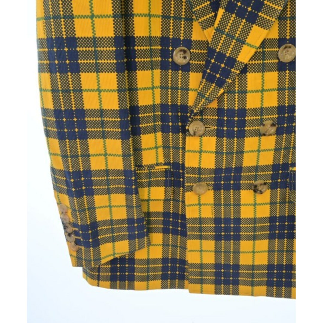 GUCCI - GUCCI グッチ テーラードジャケット 48(L位) 黄x紺x緑 GUCCI - GUCCI グッチ テーラードジャケット 48(L位) 黄x紺x緑