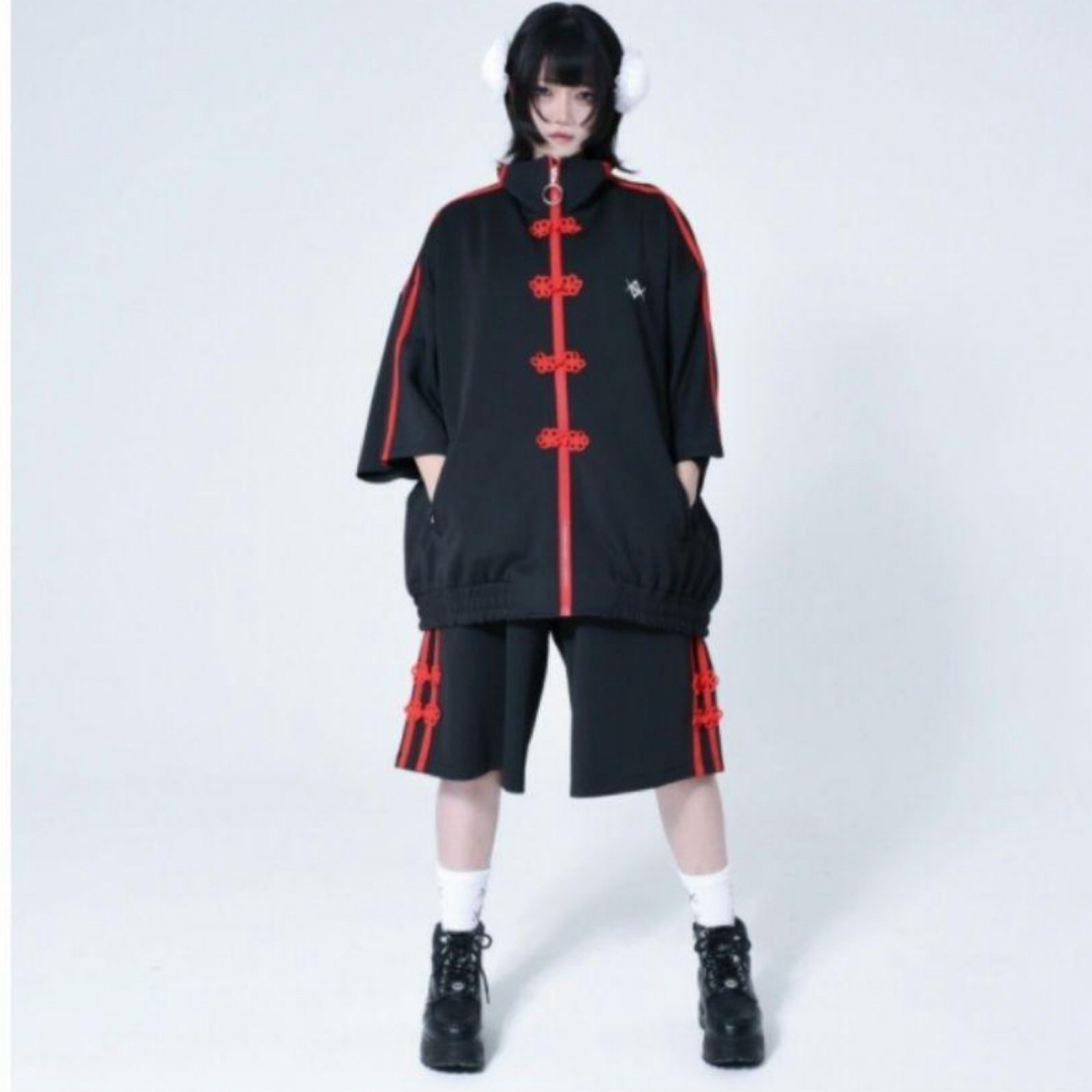 REFLEM レフレム チャイナハーフスリーブトラックジャージ REFLEM レフレム チャイナハーフスリーブトラックジャージ