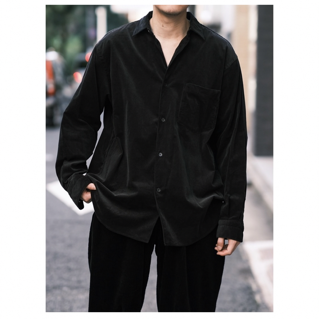COMOLI - 【新品未使用】コーデュロイ コモリシャツ ブラック COMOLI - 【新品未使用】コーデュロイ コモリシャツ ブラック