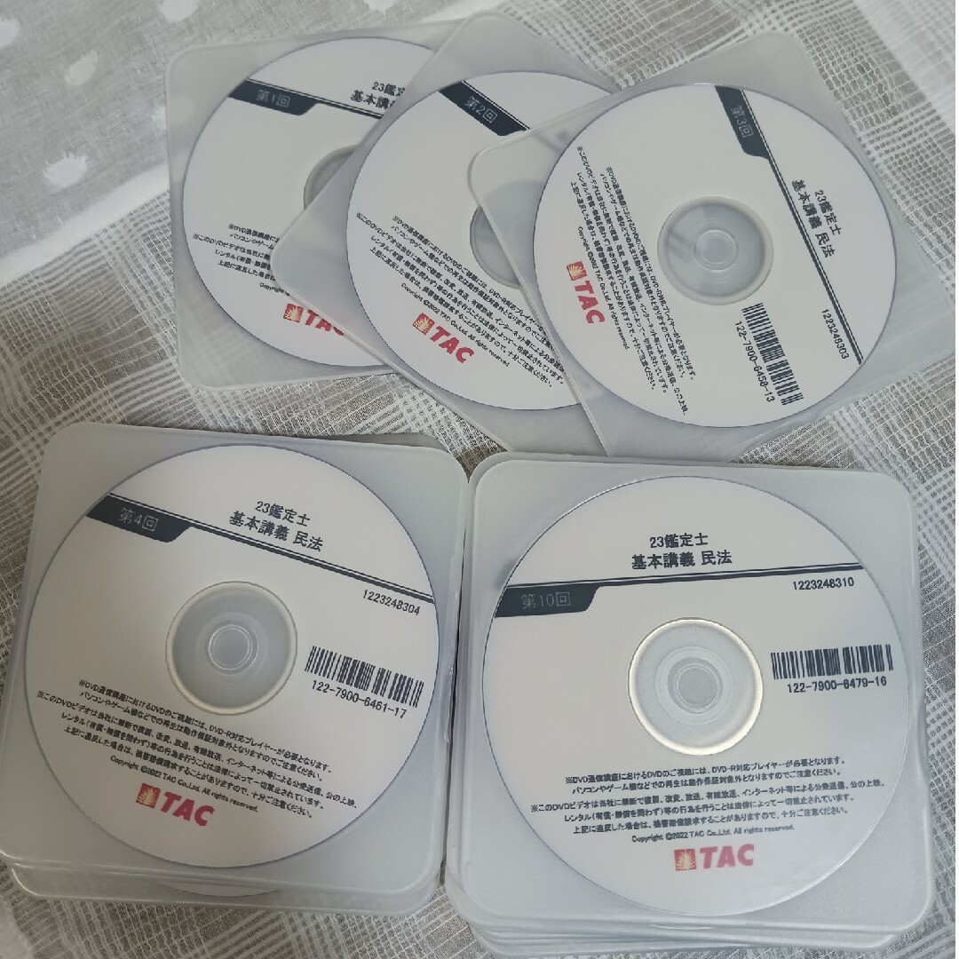 TAC不動産鑑定士23年【民法】基本講義DVD TAC不動産鑑定士23年【民法】基本講義DVD