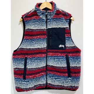 STUSSY - STUSSY（ステューシー） Striped Sherpa Vest  ボーダー柄　ボアベスト【A31603-007】