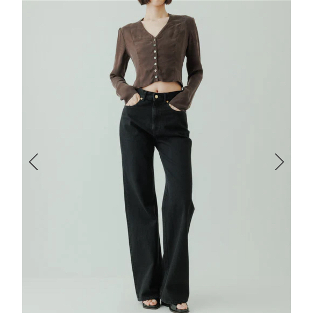 値下げ】yo BIOTOP corset blouse ダークブラウン 値下げ】yo BIOTOP corset blouse ダークブラウン