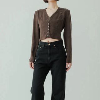 のん様専用】yo BIOTOP corset blouse ダークブラウンの通販 by のん様専用】yo BIOTOP corset blouse ダークブラウンの通販 by