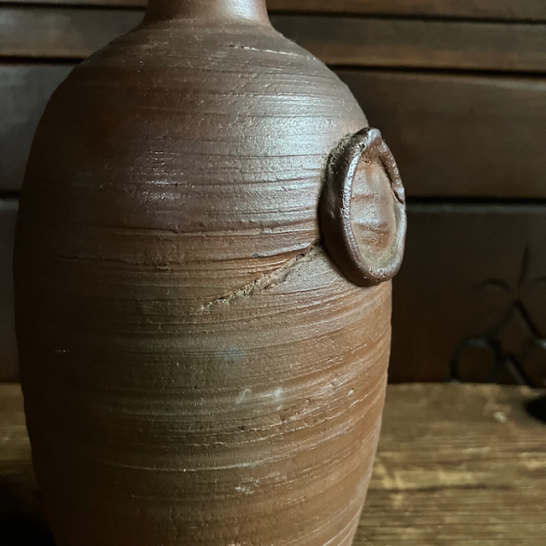 双耳 徳利 花入 花活け 古美術 古道具 アンティーク 酒器 古備前 エンタメ/ホビーの美術品/アンティーク(陶芸)の商品写真