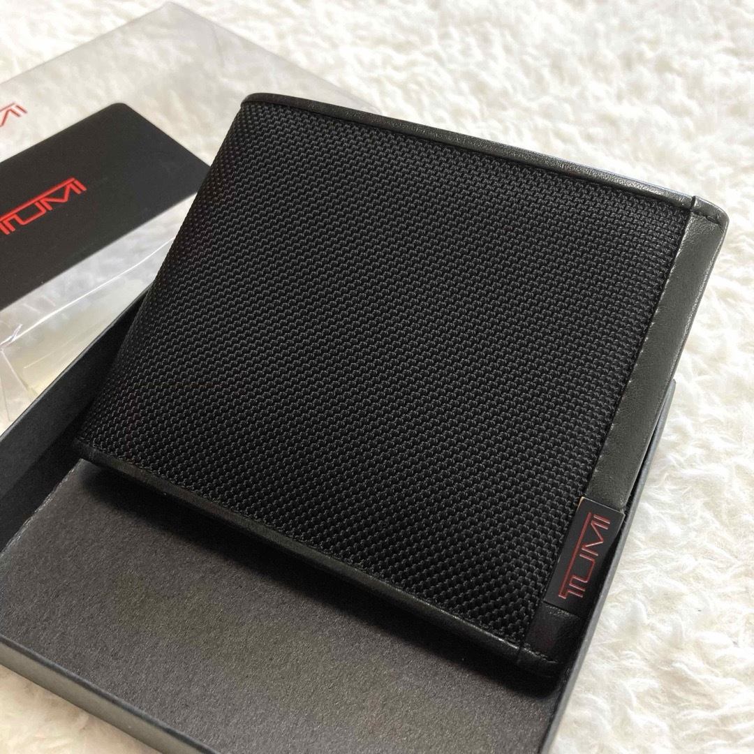 TUMI トゥミ　グレー　 二つ折り財布 パスケース付き 極美品】TUMI ALPHA SLG トゥミ 二つ折り財布 パスケース
