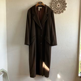 美品 イタリア製 krizia カシミヤ １００％ 高級 コート クリツィア(チェスターコート)