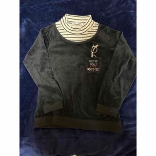 160センチ　ベロア生地　カットソー　ロンT(Tシャツ/カットソー)
