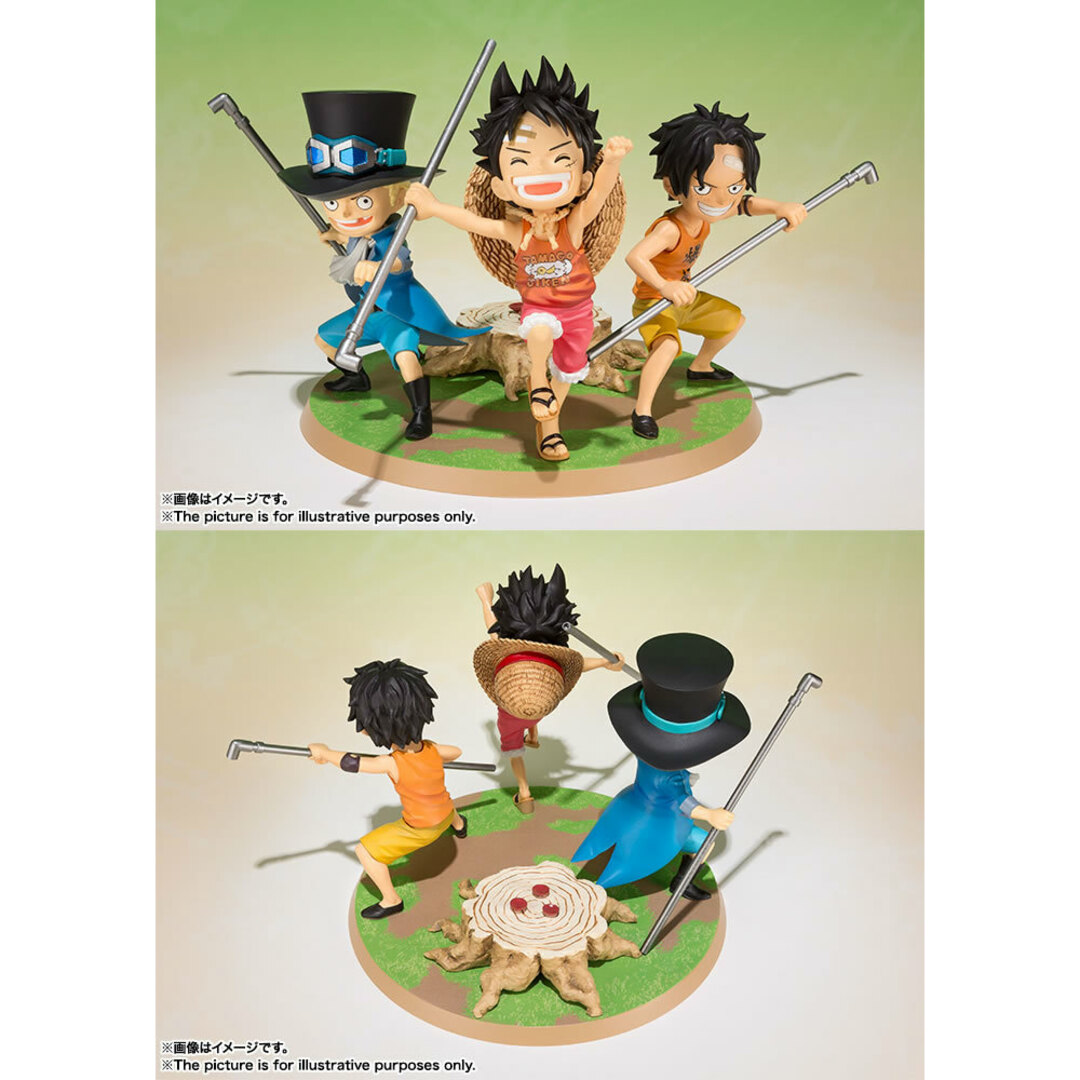 ONE PIECE(ワンピース)のフィギュアーツZERO ルフィ・エース・サボ -義兄弟の約束- ONE PIECE(ワンピース) 完成品 フィギュア バンダイ エンタメ/ホビーのフィギュア(アニメ/ゲーム)の商品写真