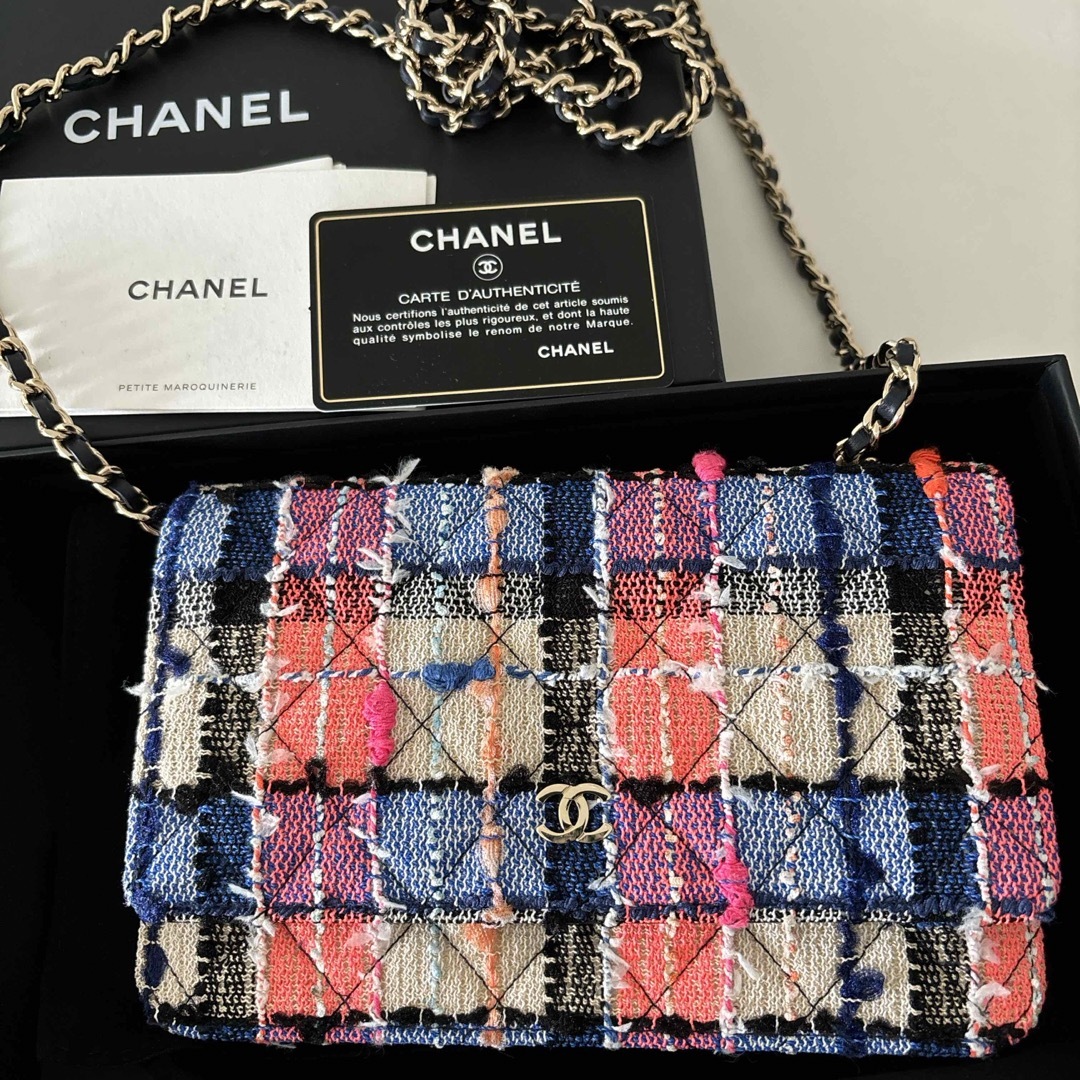 CHANEL - 美品 CHANEL ツイード チェーンウォレットの通販 by CHANEL - 美品 CHANEL ツイード チェーンウォレットの通販 by