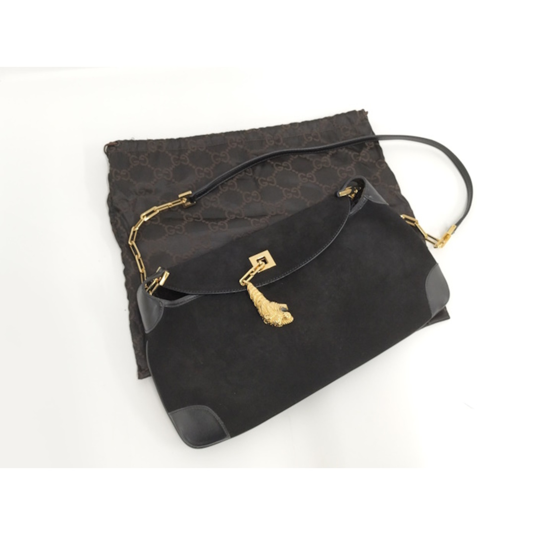 GUCCI - GUCCI タイガーヘッド ワン ショルダーバッグ ゴールド GUCCI - GUCCI タイガーヘッド ワン ショルダーバッグ ゴールド