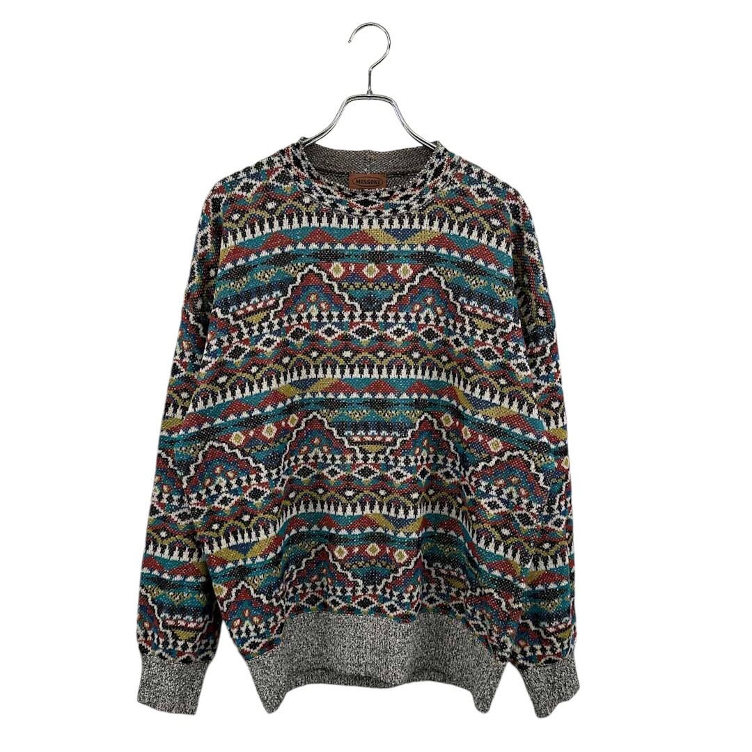MISSONI◇ニット セーター ミッソーニ 総柄 マルチカラー メンズ MISSONI◇ニット セーター ミッソーニ 総柄 マルチカラー メンズ