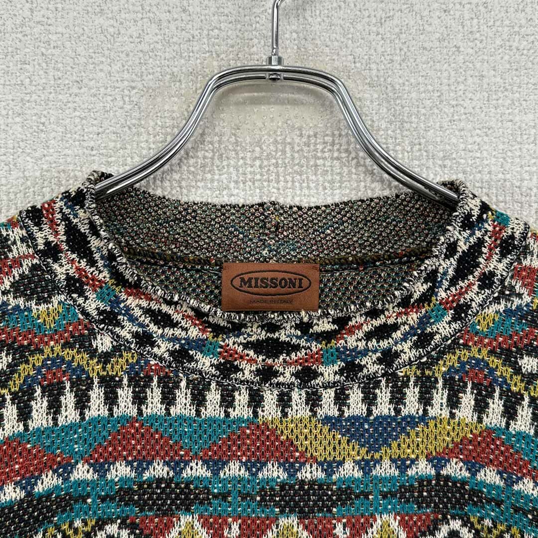 MISSONI◇ニット セーター ミッソーニ 総柄 マルチカラー メンズ MISSONI◇ニット セーター ミッソーニ 総柄 マルチカラー メンズ