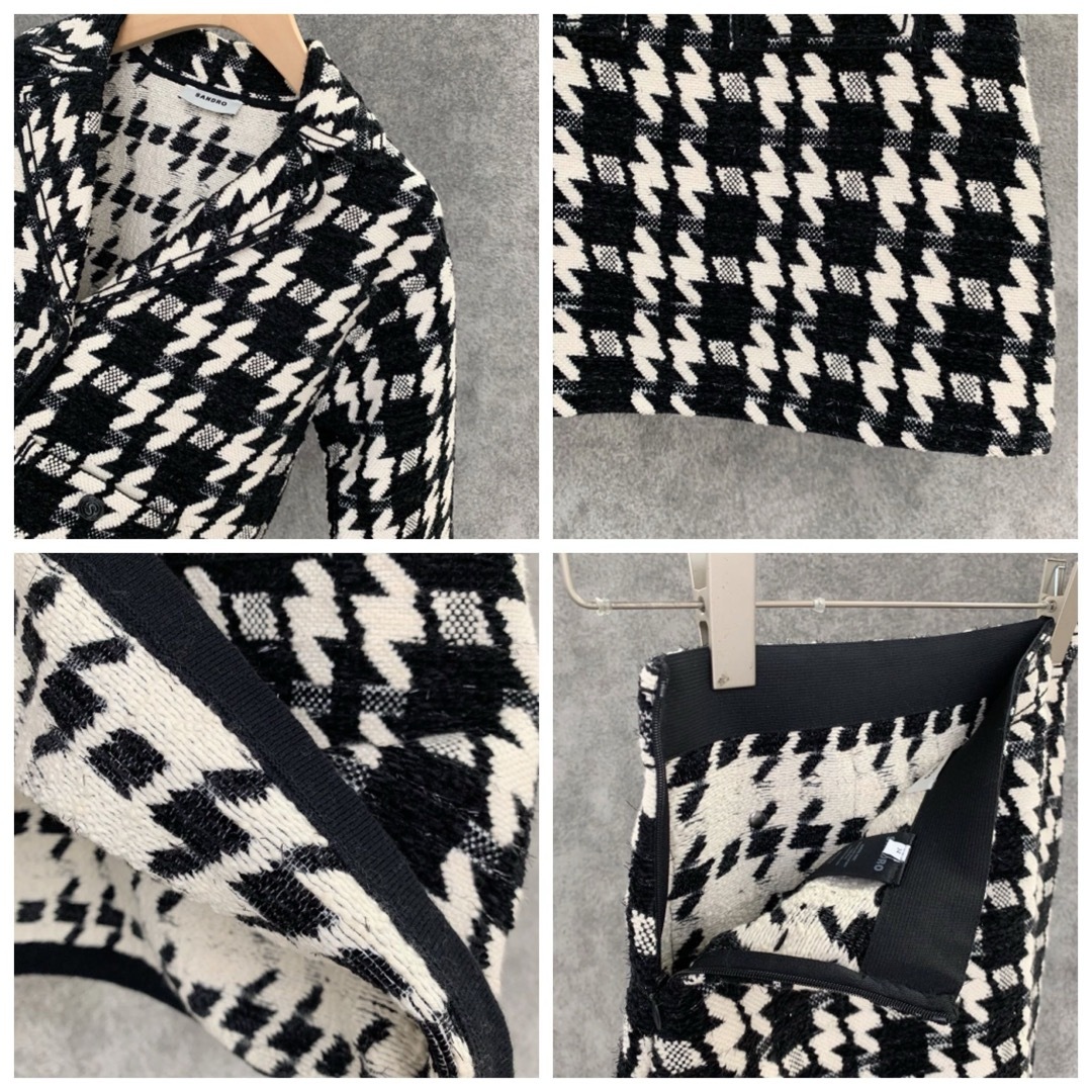 Sandro - ❇️SANDROサンドロ正規24秋新作チェック柄2点セットの Sandro - ❇️SANDROサンドロ正規24秋新作チェック柄2点セットの