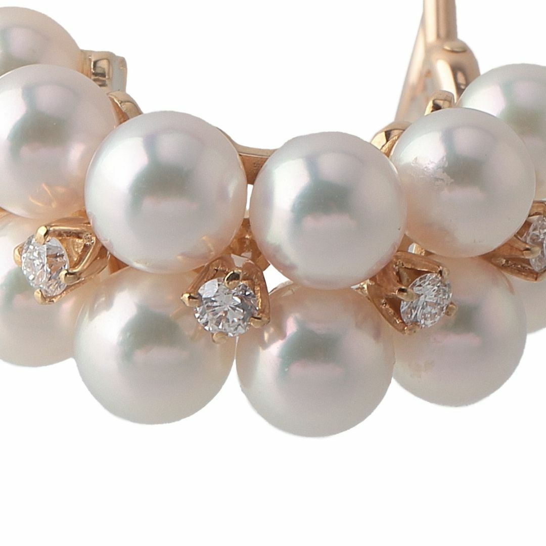 MIKIMOTO - ミキモト パール ダイヤ イヤリング アコヤパール4.5 MIKIMOTO - ミキモト パール ダイヤ イヤリング アコヤパール4.5