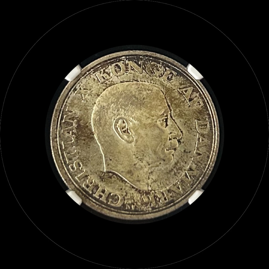 デンマーク　2クローネ　1945 【NGC MS64】　世界コイン