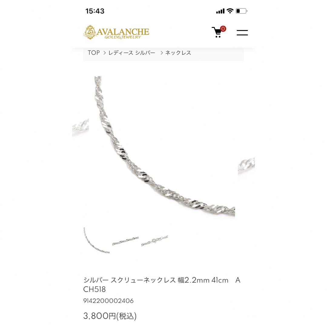 AVALANCHE - AVALANCHE シルバー クロスペンダント ネックレスの AVALANCHE - AVALANCHE シルバー クロスペンダント ネックレスの