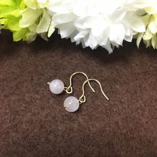 【k14gf】【ピンクアクアマリン】モルガナイトのシンプルピアス(ピアス)