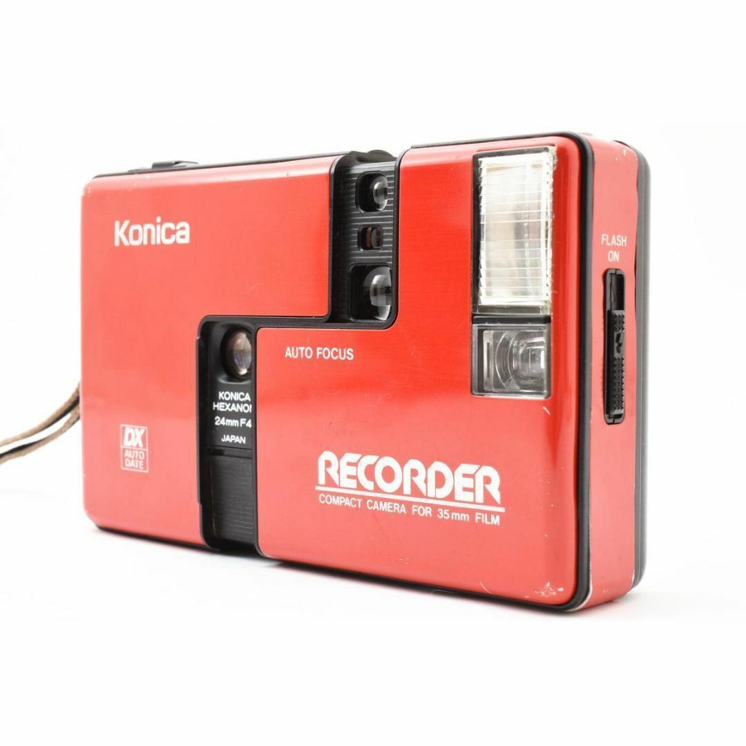 Konica RECORDER レッド コンパクトフィルムカメラ フィルムカメラ Konica RECORDER レッド コンパクトフィルムカメラ フィルムカメラ