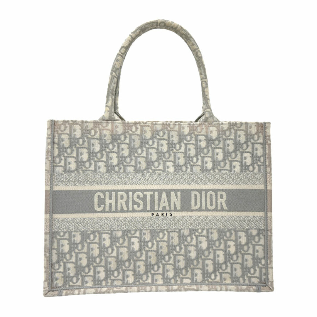 Christian Dior - クリスチャンディオール Christian Dior ハンドバッグ ブックトート キャンバス ライトグレー レディース 送料無料【中古】 n0578