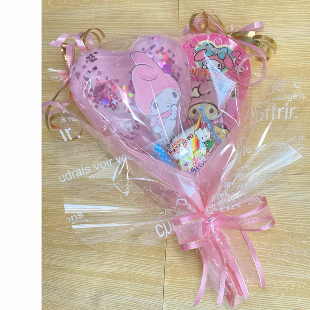 サンリオ - サンリオ マイメロ風船付お菓子ブーケ♡1個 プチ サンリオ - サンリオ マイメロ風船付お菓子ブーケ♡1個 プチ