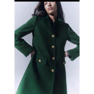ZARA(チェスターコート ・ グリーン・カーキ/緑色系)のフリマ ZARA(チェスターコート ・ グリーン・カーキ/緑色系)のフリマ