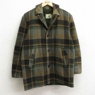 L☆古着 長袖 ウール ジャケット メンズ 80年代 80s 濃緑他 L☆古着 長袖 ウール ジャケット メンズ 80年代 80s 濃緑他