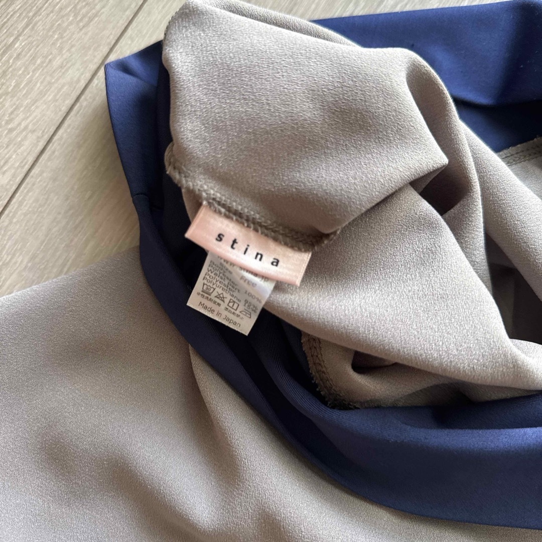 stina / bicolor pull-on skirt - バレエ