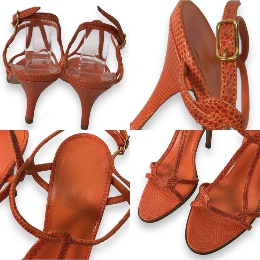 HERMES - HERMES エルメス リザードレザーストラップサンダル HERMES - HERMES エルメス リザードレザーストラップサンダル