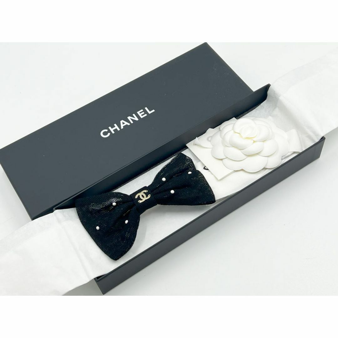 CHANEL - CHANEL シャネル バレッタ ヘアクリップ 髪留め リボン CHANEL - CHANEL シャネル バレッタ ヘアクリップ 髪留め リボン