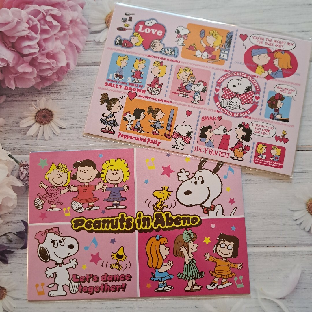 SNOOPY(スヌーピー)のスヌーピータウン あべのキューズモール ポストカード ダンス ガールズ エンタメ/ホビーのおもちゃ/ぬいぐるみ(キャラクターグッズ)の商品写真