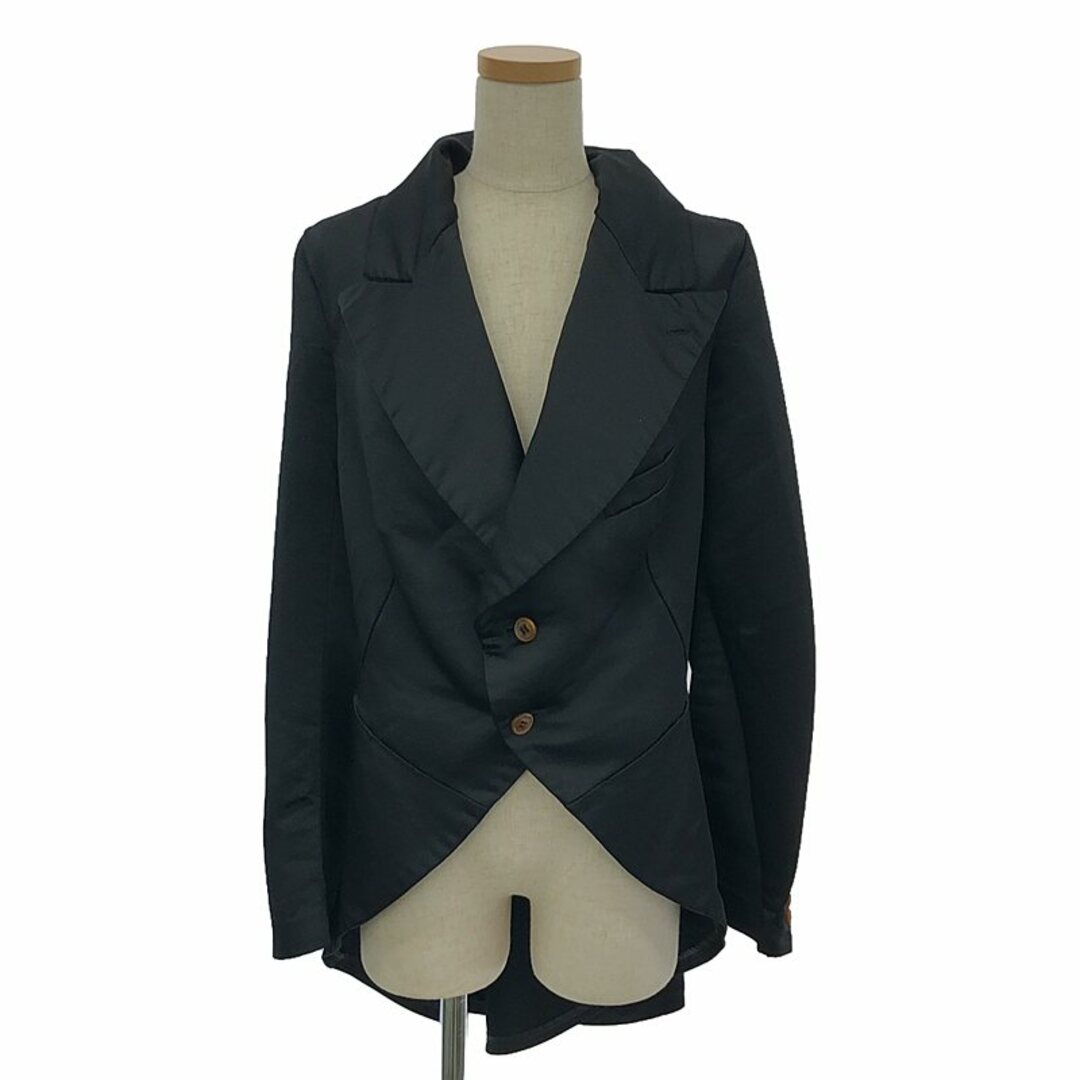 COMME des GARCONS - 【美品】  COMME des GARCONS / コムデギャルソン | 2020SS | ポリエステル 縮絨 変形 シングルブレスト ジャケット / 総裏地 | XS | ブラック | レディース