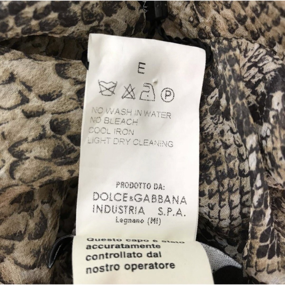 DOLCE&GABBANA - DOLCE&GABBANA パイソン柄シルクブラウス DOLCE&GABBANA - DOLCE&GABBANA パイソン柄シルクブラウス