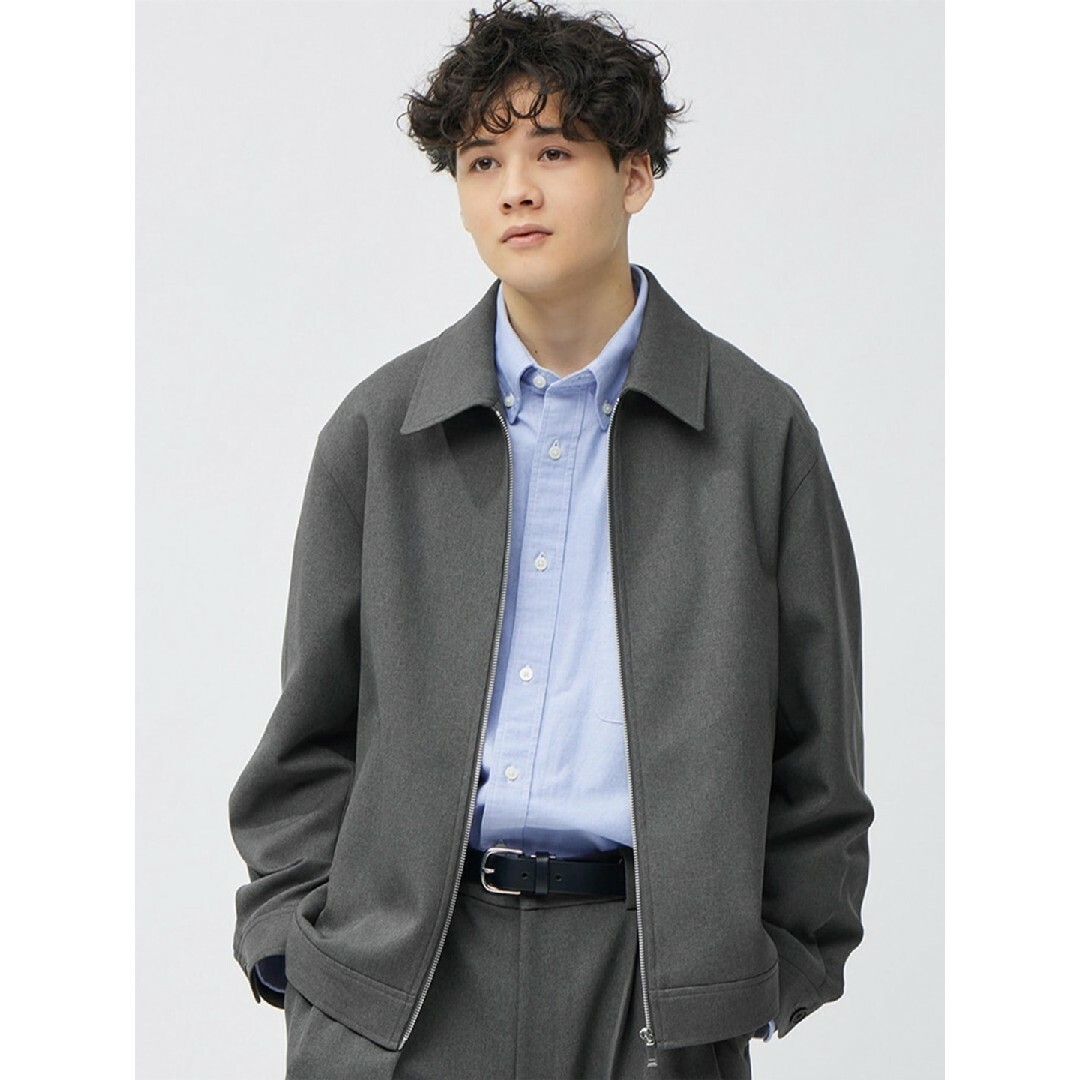 GU - ジップアップブルゾン S グレーの通販 by もこ's shop GU - ジップアップブルゾン S グレーの通販 by もこ's shop