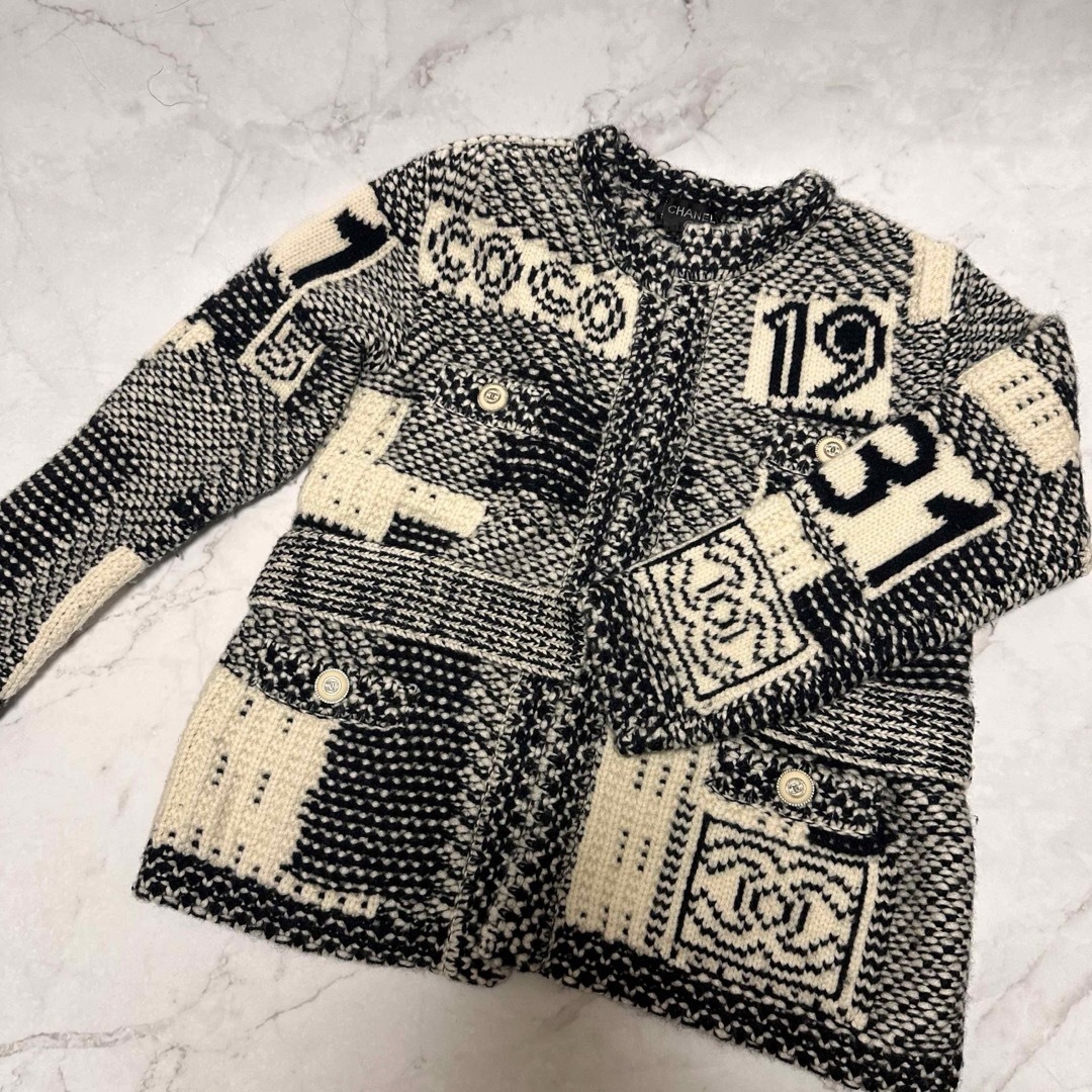 CHANEL - CHANEL シャネル ニット カーディガン ジャケットの CHANEL - CHANEL シャネル ニット カーディガン ジャケットの