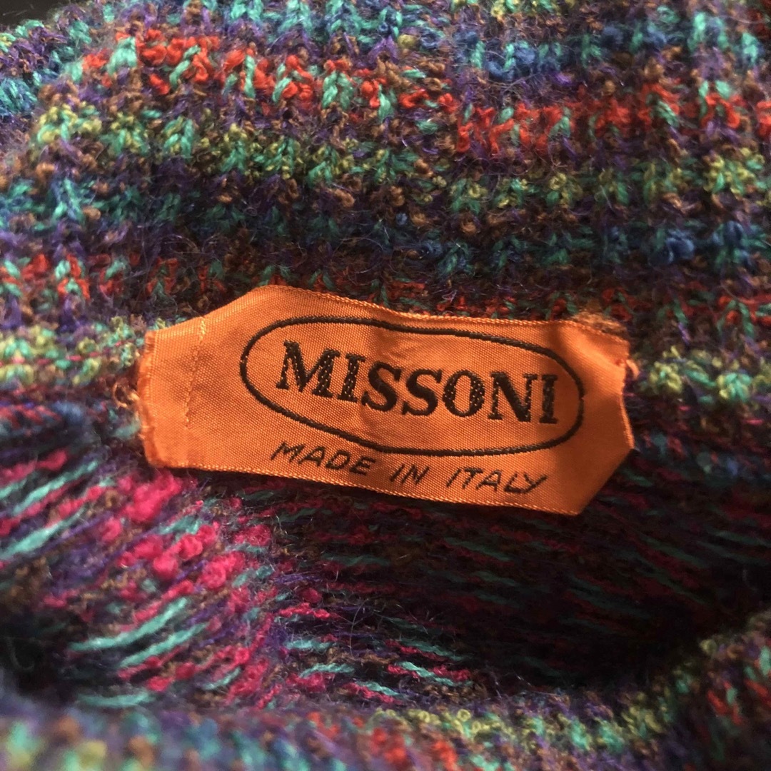 イタリア製 vintage missoni オレンジタグ 総柄ニットワンピース イタリア製 vintage missoni オレンジタグ 総柄ニットワンピース