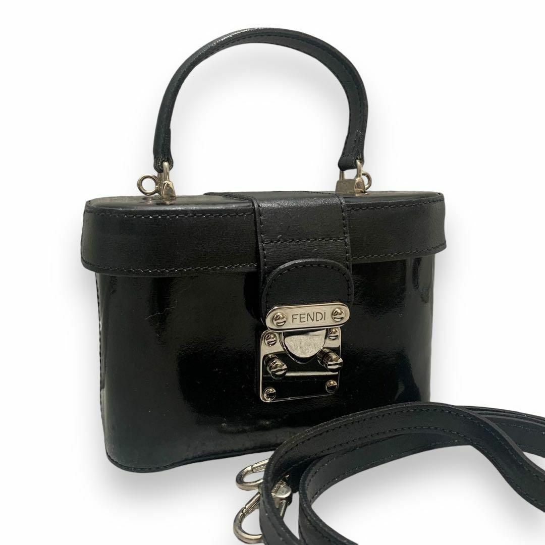 FENDI - 希少　フェンディ　FENDI　バニティバッグ　レザー  2way ハンドバッグ