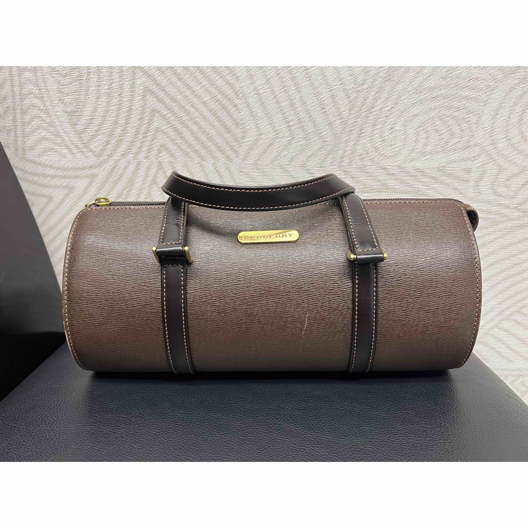 ☆バーバリー☆ハンドバッグ☆筒型☆レザー☆ノバチェック ☆バーバリー☆ハンドバッグ☆筒型☆レザー☆ノバチェック