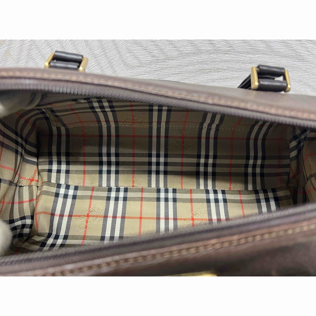 ☆バーバリー☆ハンドバッグ☆筒型☆レザー☆ノバチェック ☆バーバリー☆ハンドバッグ☆筒型☆レザー☆ノバチェック