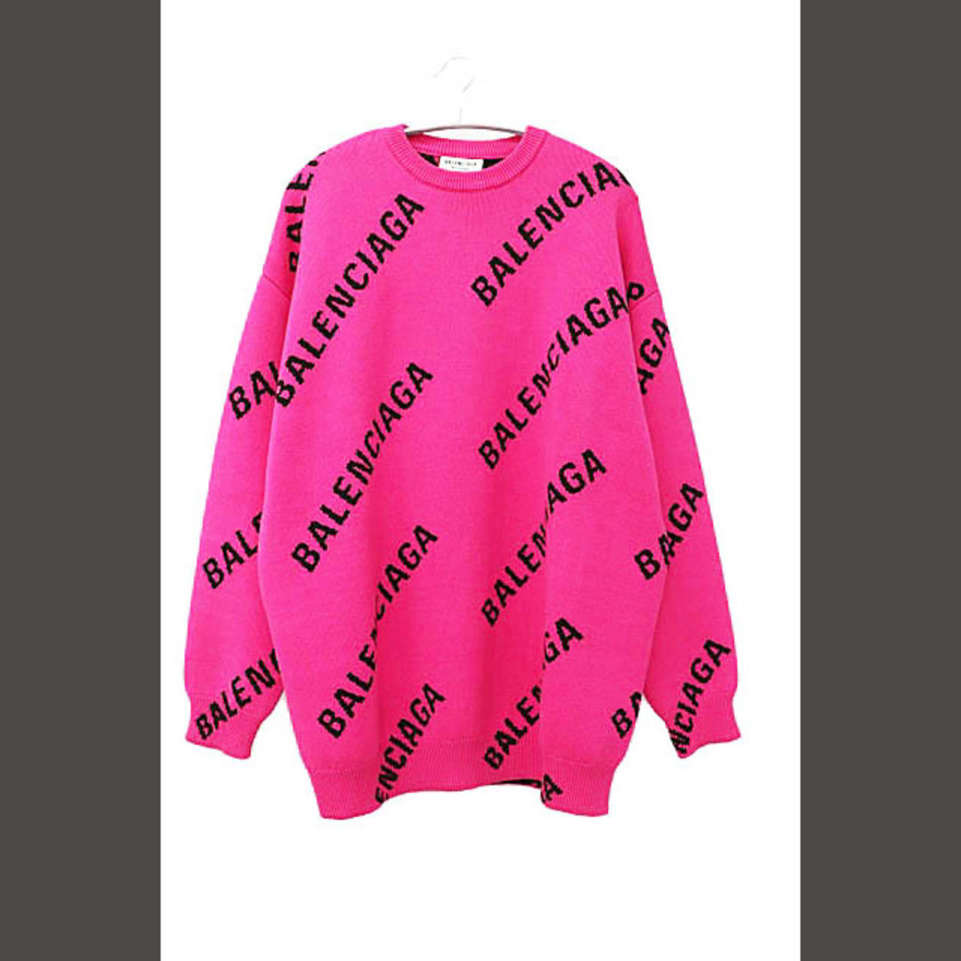 BALENCIAGA - バレンシアガ 21AW ロゴ オーバーサイズ ニット BALENCIAGA - バレンシアガ 21AW ロゴ オーバーサイズ ニット